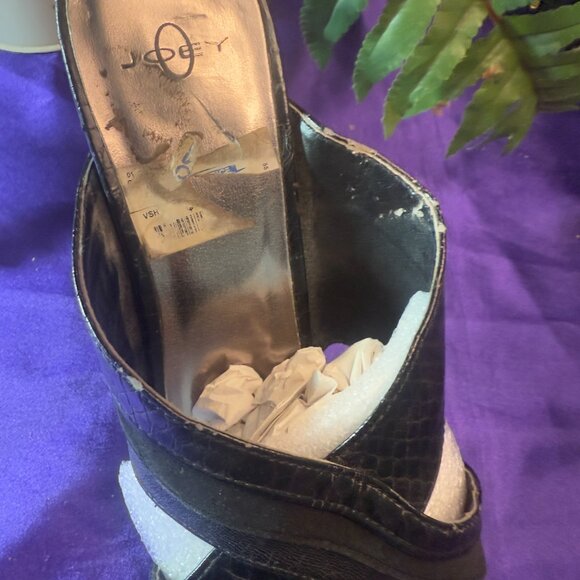 📌Joey O Mary Jane Stiletto  5.5"Heel Open Toe Slip-On Sandals w/ Platform 9.5 M - Picture 14 of 16